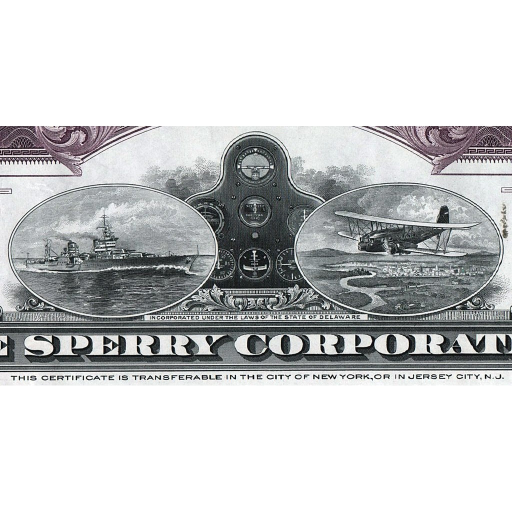 The Sperry Corporation Stock Certificate