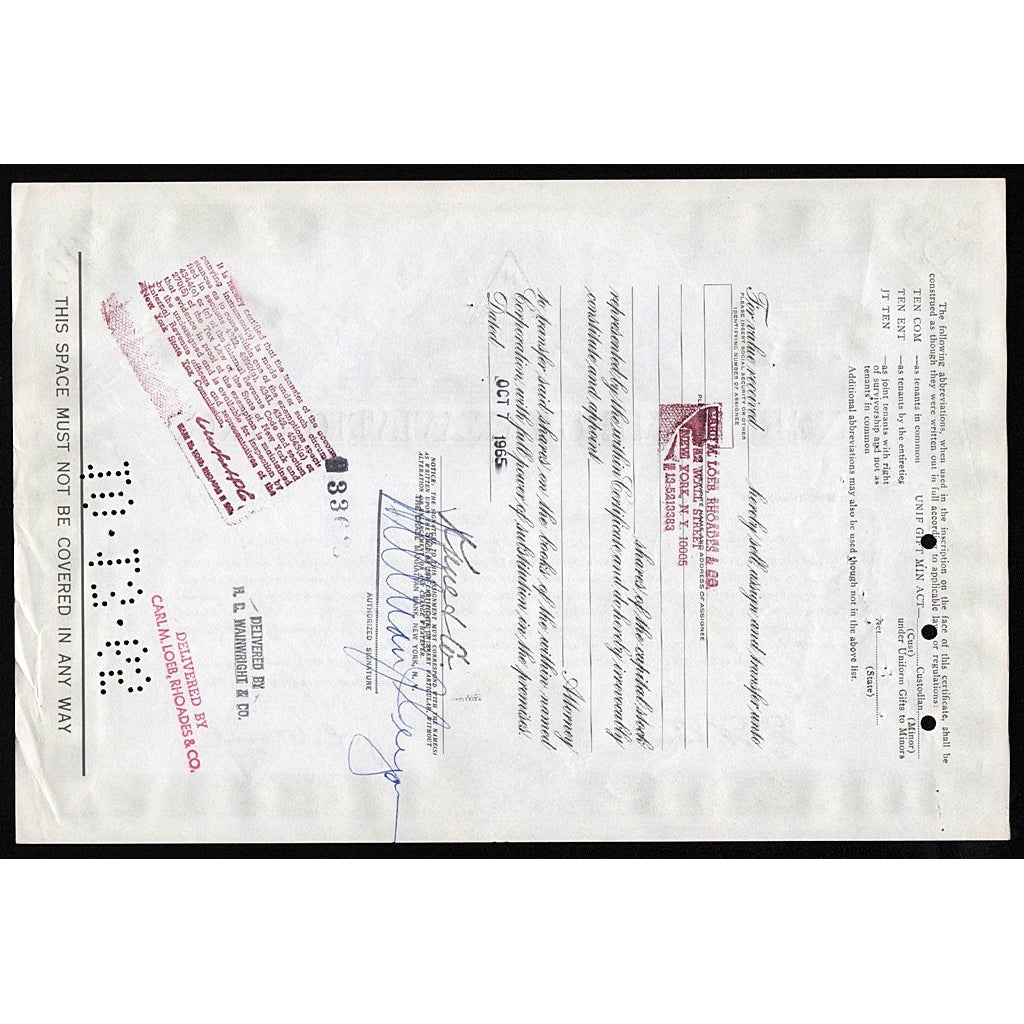 North American Aviation, Inc. Stock Certificate