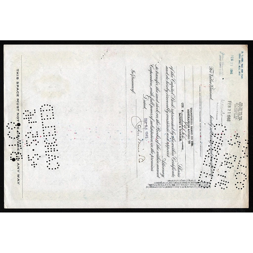 PanAm Pan American Airways Corporation Stock Certificate