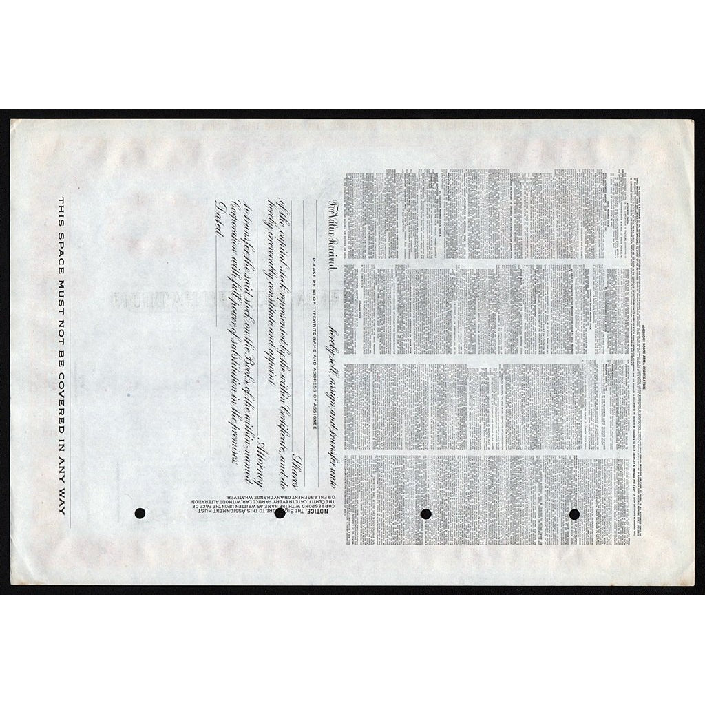 American Bosch Arma Corporation (Specimen) Stock Certificate