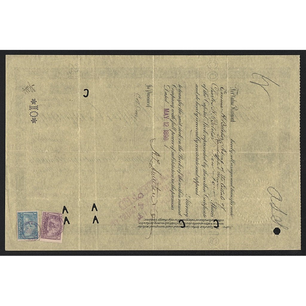 Parrot Silver and Copper Company 1899 Montana Stock Certificate