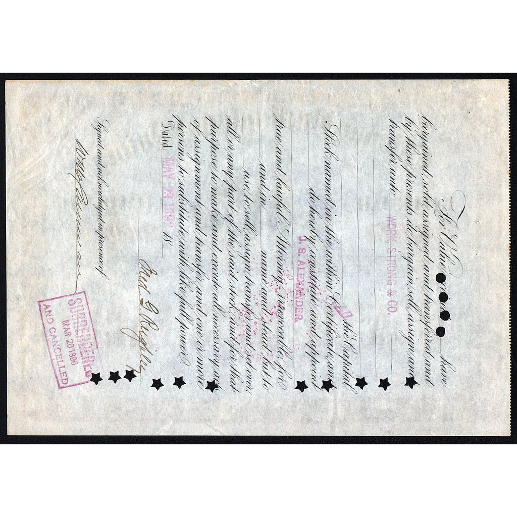 Chicago, Burlington and Quincy Railroad Company Stock Certificate