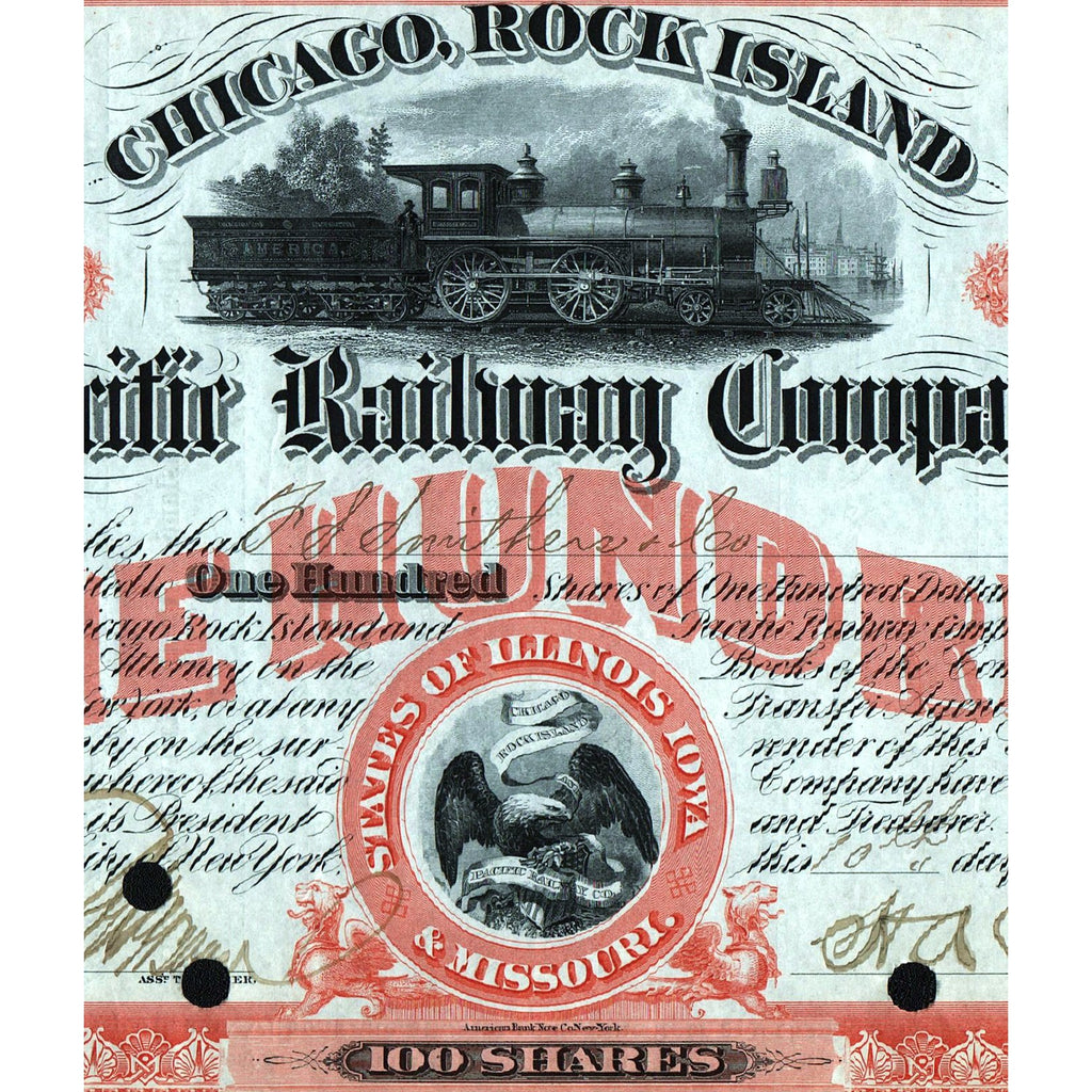 Chicago, Rock Island and Pacific Railway Company Stock Certificate