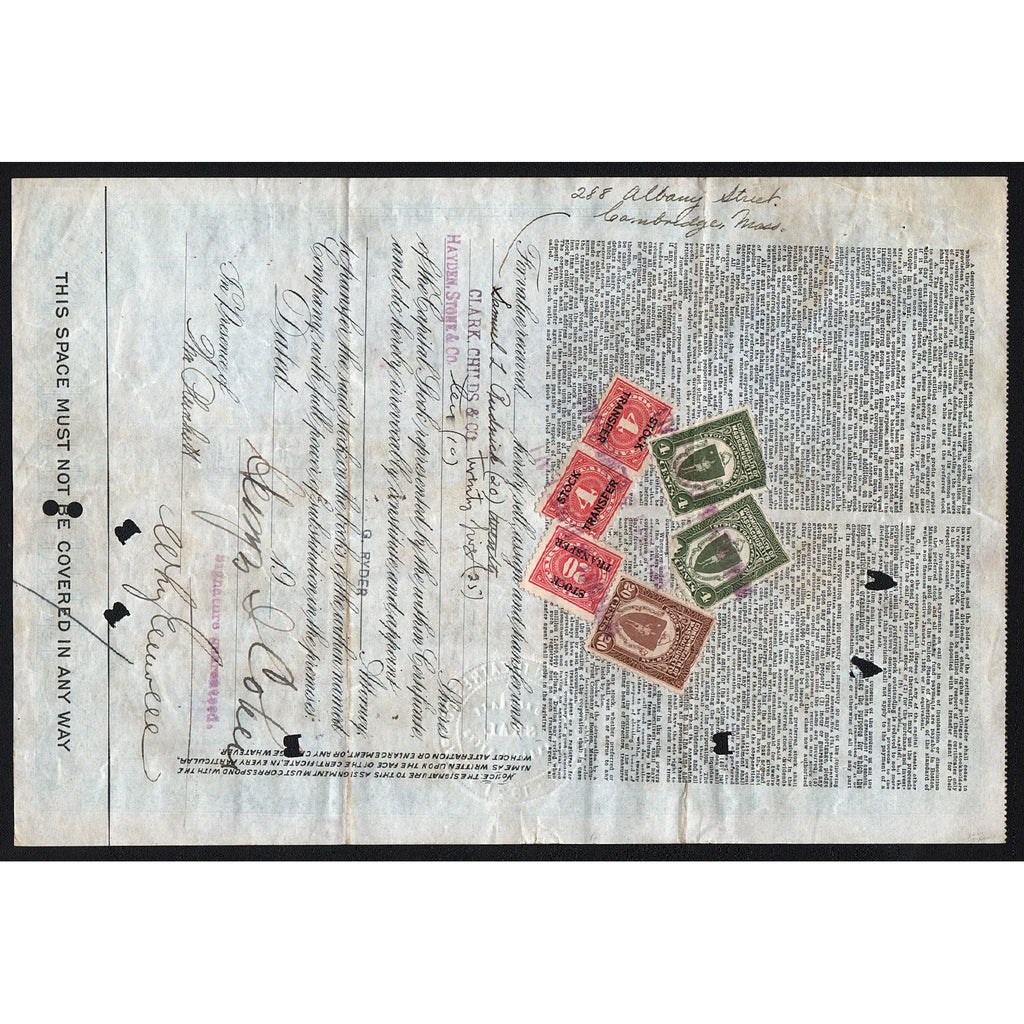 Loew’s Boston Theatres Co. Stock Certificate