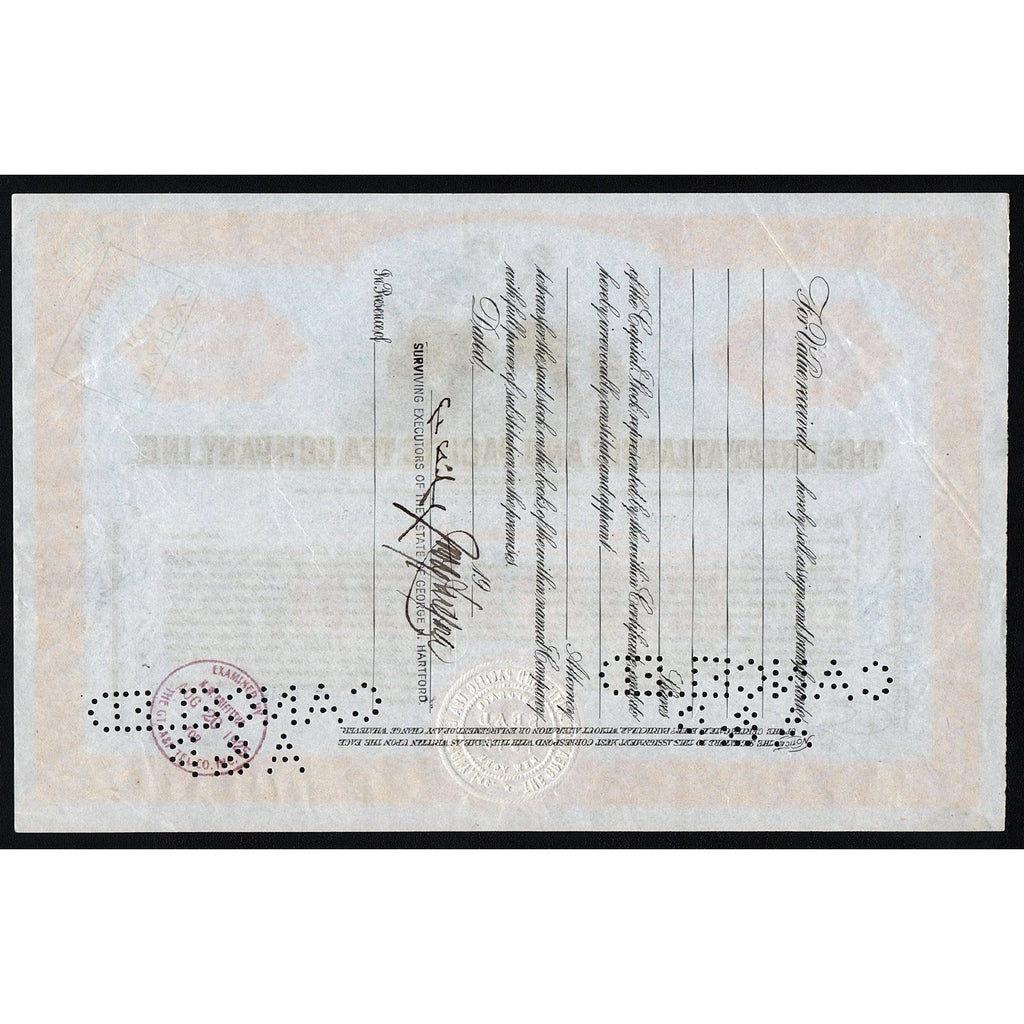 The Great Atlantic and Pacific Tea Company, Inc. A&P Stock Certificate