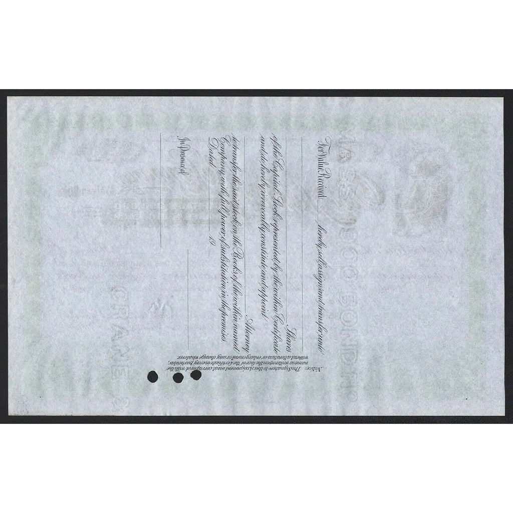 Ohio Automobile Company (Warren, Ohio) West Virginia Stock Certificate