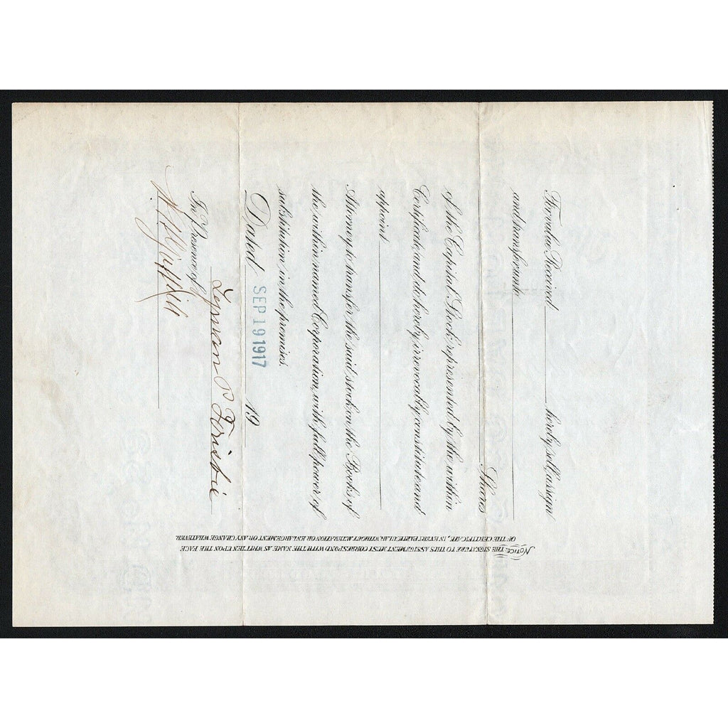 The First-Bridgeport National Bank Connecticut Stock Certificate