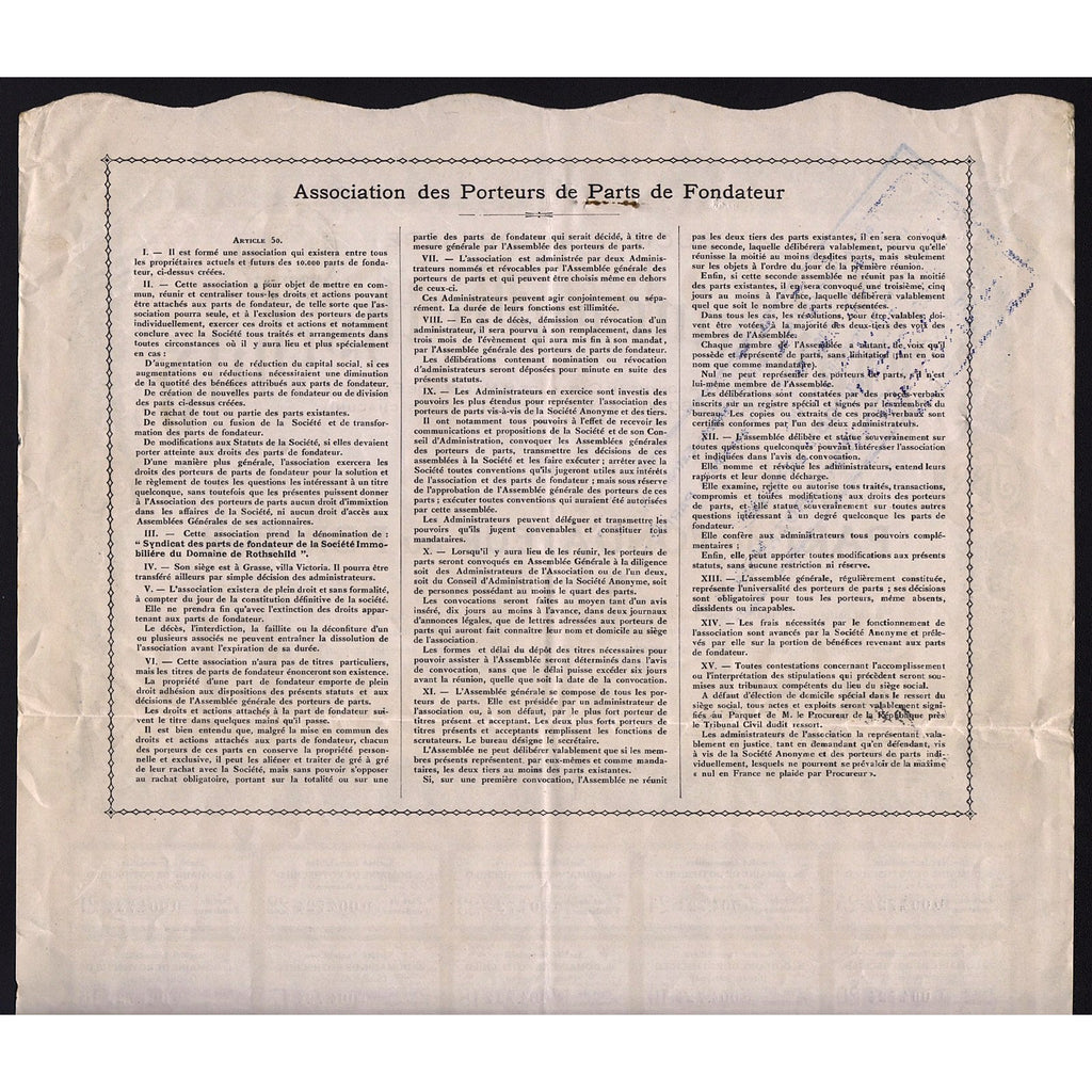 Societe Immobiliere du Domaine de Rothschild