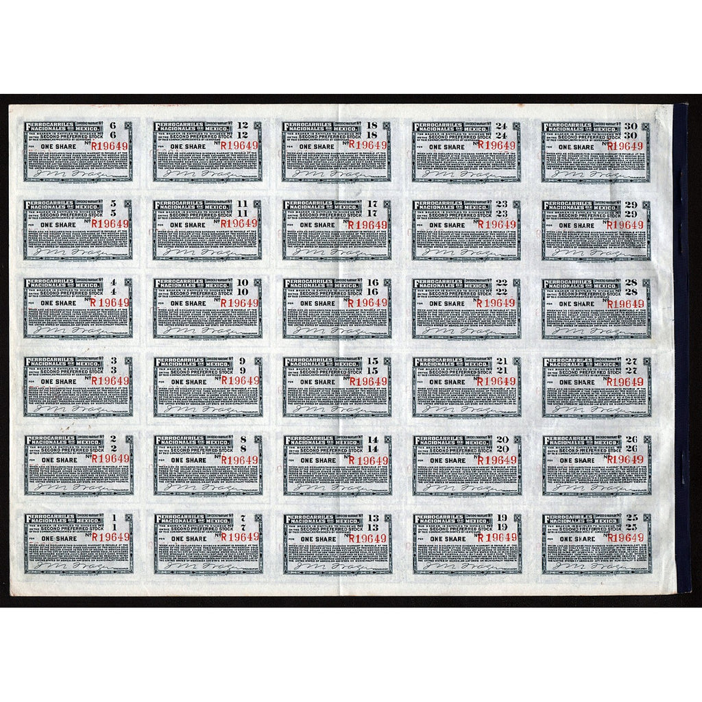 Ferrocarriles Nacionales de Mexico (National Railways of Mexico) - 100 Gold Pesos