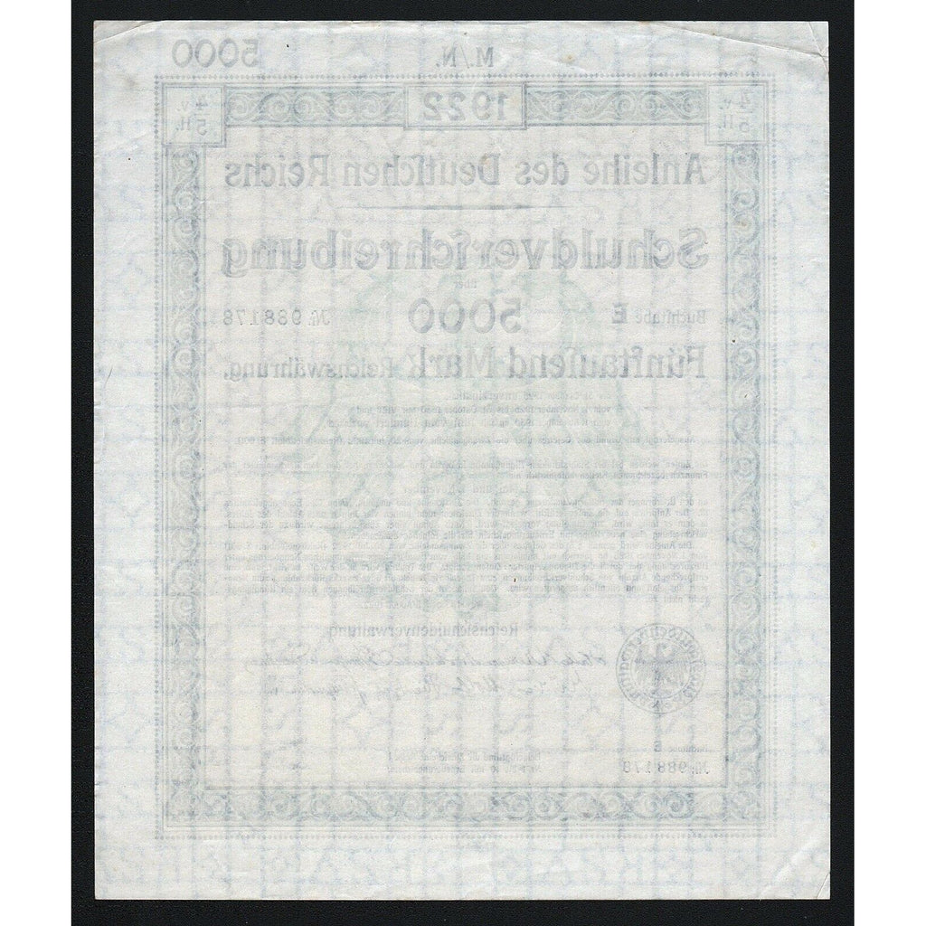 Anleihe des Deutschen Reichs - 5000 Mark