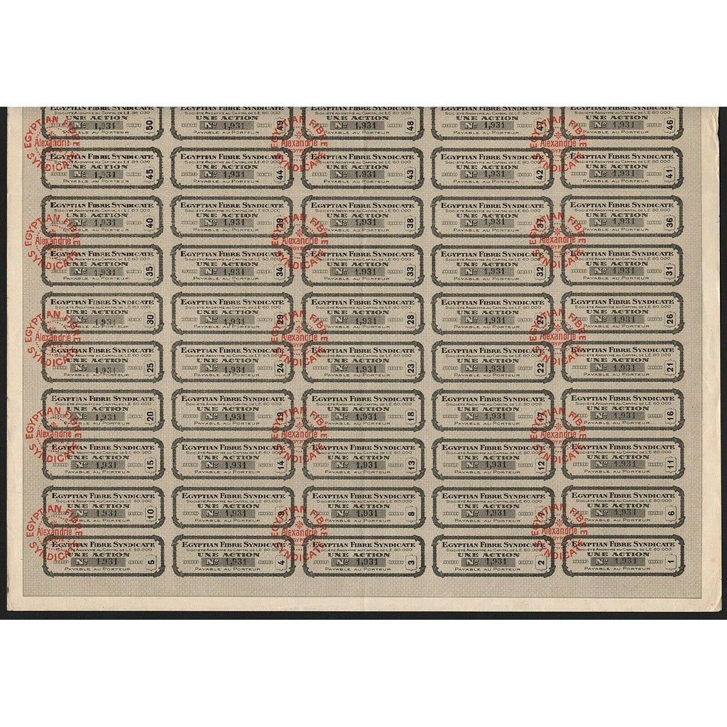 Egyptian Fibre Syndicate Societe Anonyme