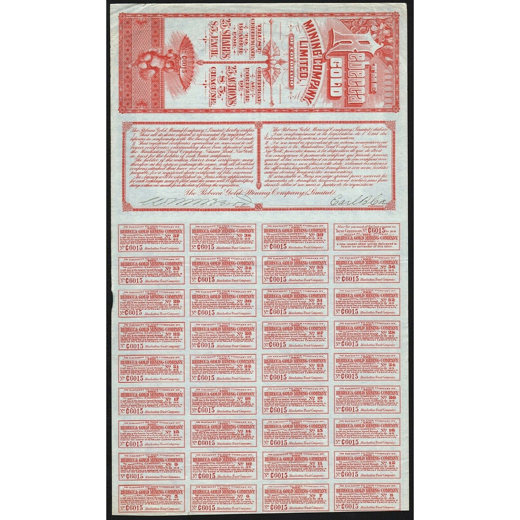 The Rebecca Gold Mining Company, Limited, of Colorado (Cripple Creek)