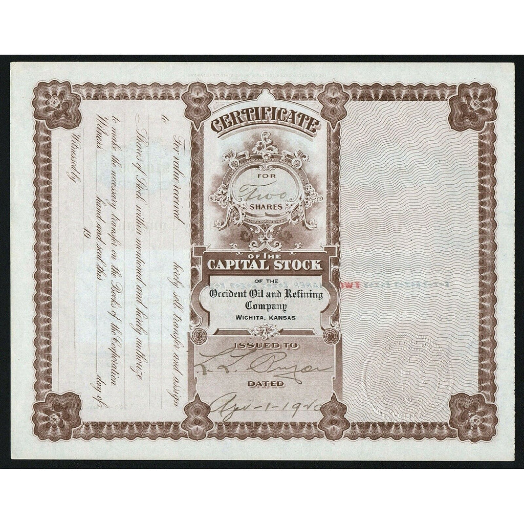 Occident Oil and Refining Company