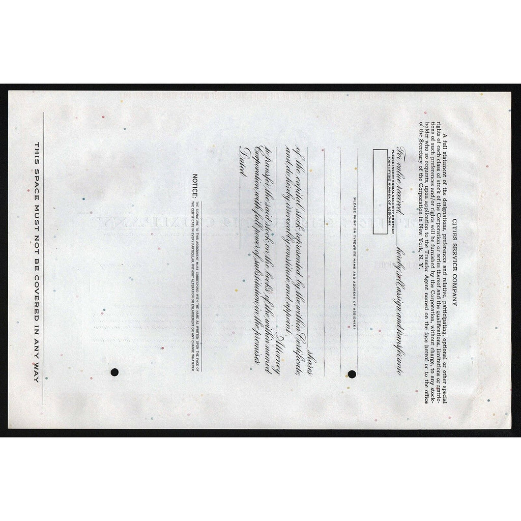 Cities Service Company (Specimen)