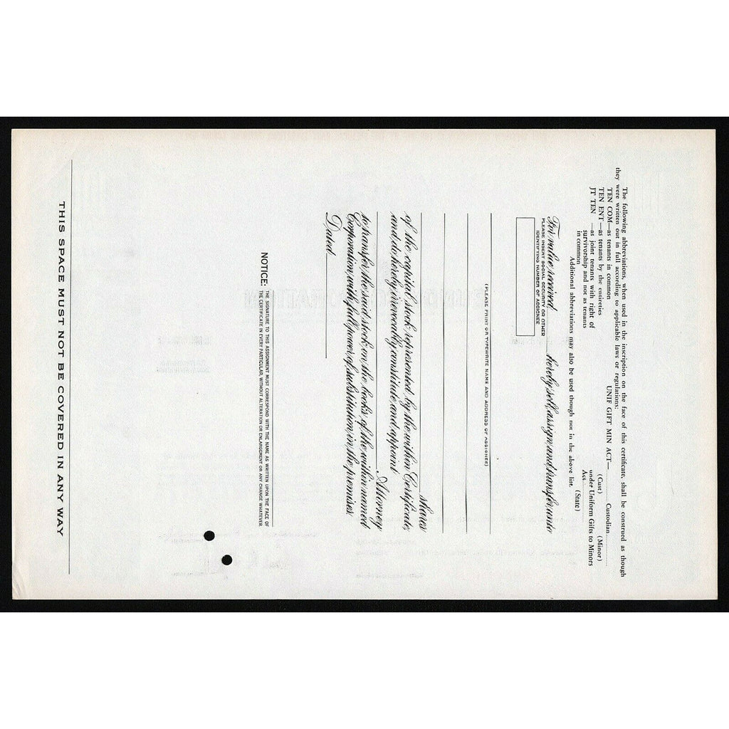 Bundy Corporation (Specimen)