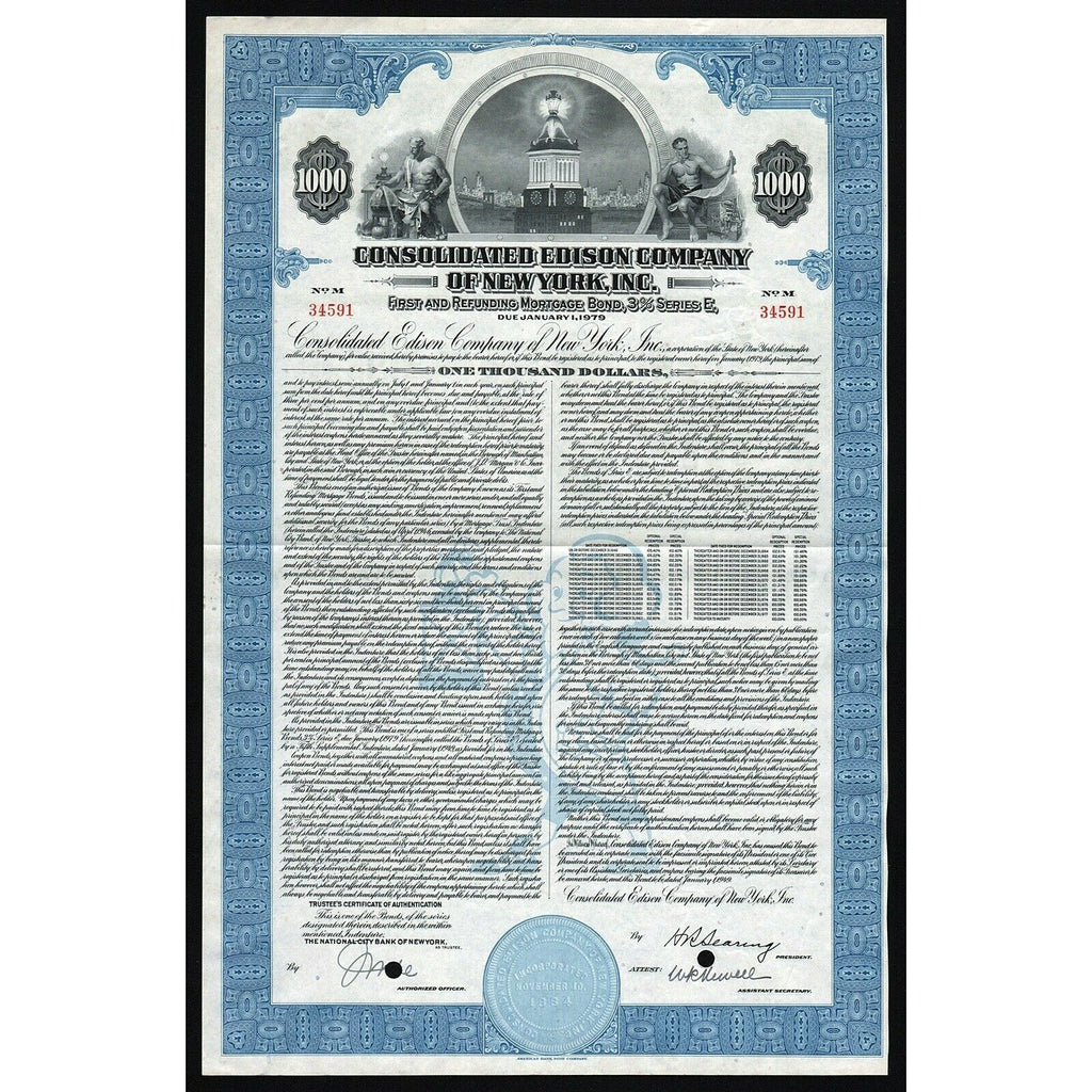 Consolidated Edison Company of New York, Inc. Bond Certificate