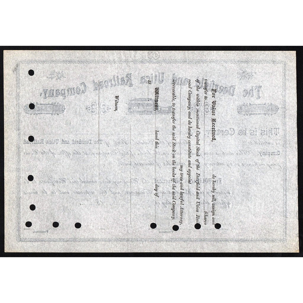 The Deerfield and Utica Railroad Company