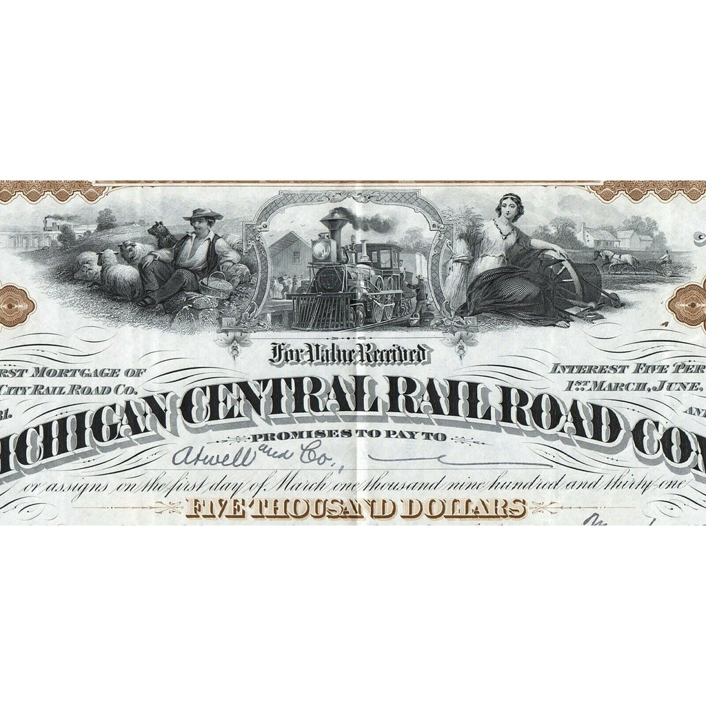 The Michigan Central Railroad Company Mortgage Bond Certificate