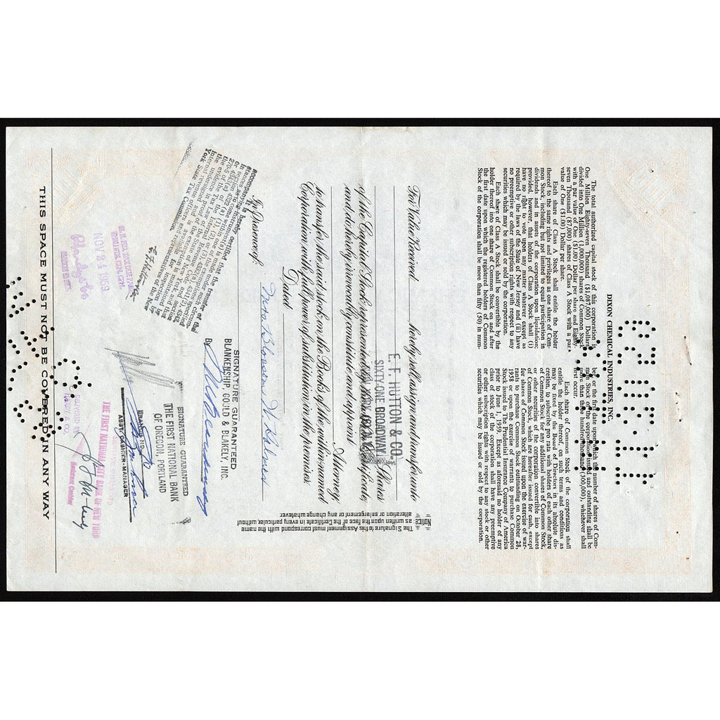 Dixon Chemical Industries, Inc.