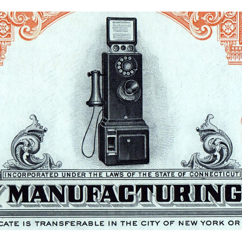 The Gray Manufacturing Company Connecticut Stock Certificate