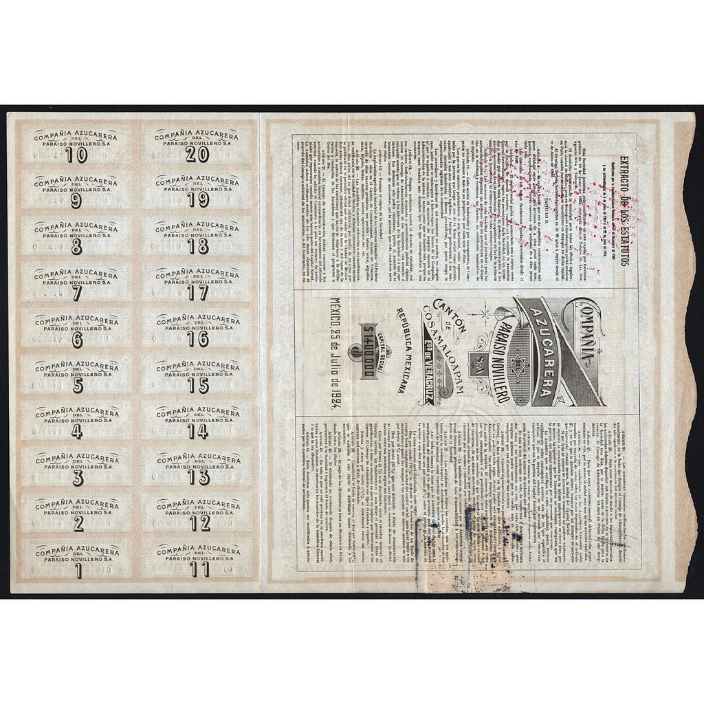 Compania Azucarera de Paraiso Novillero S.A.