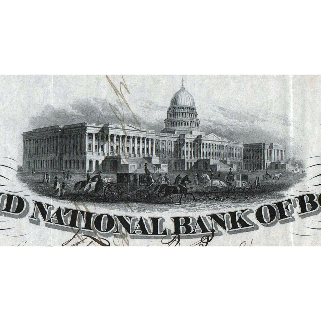 Second National Bank of Boston 1910 Massachusetts Stock Certificate