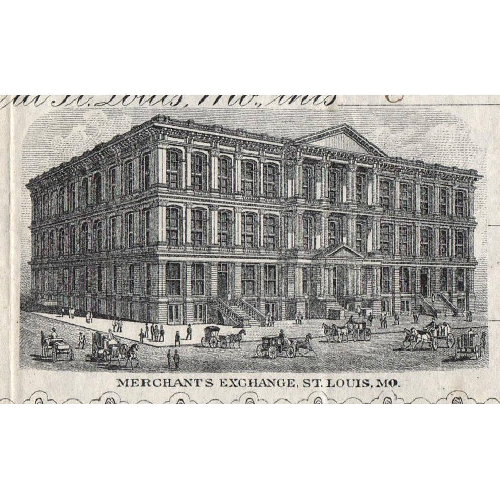 Merchants Exchange of St. Louis 1903 Membership Stock Certificate