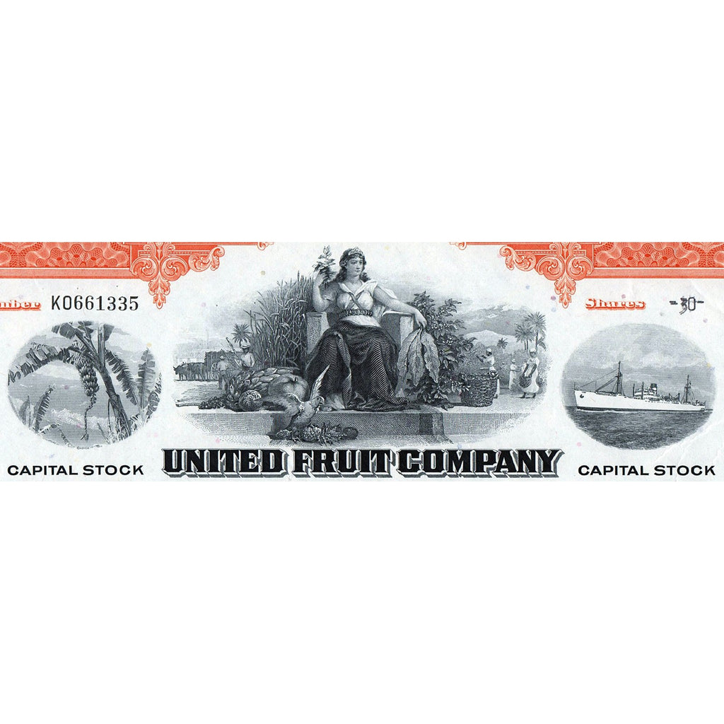 United Fruit Company (Chiquita Bananas) 1969 Stock Certificate