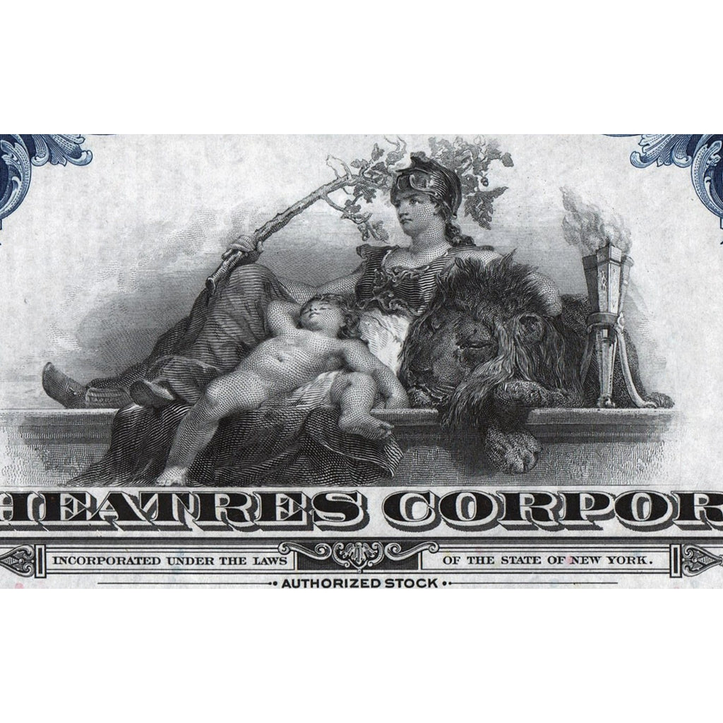 Fox Theatres Corporation New York Stock Certificate