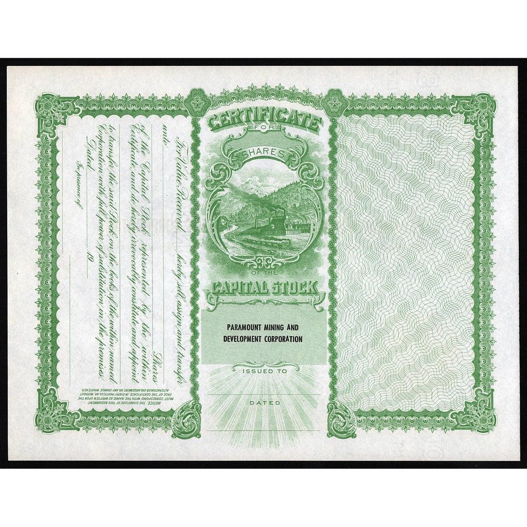 Paramount Mining and Development Corporation