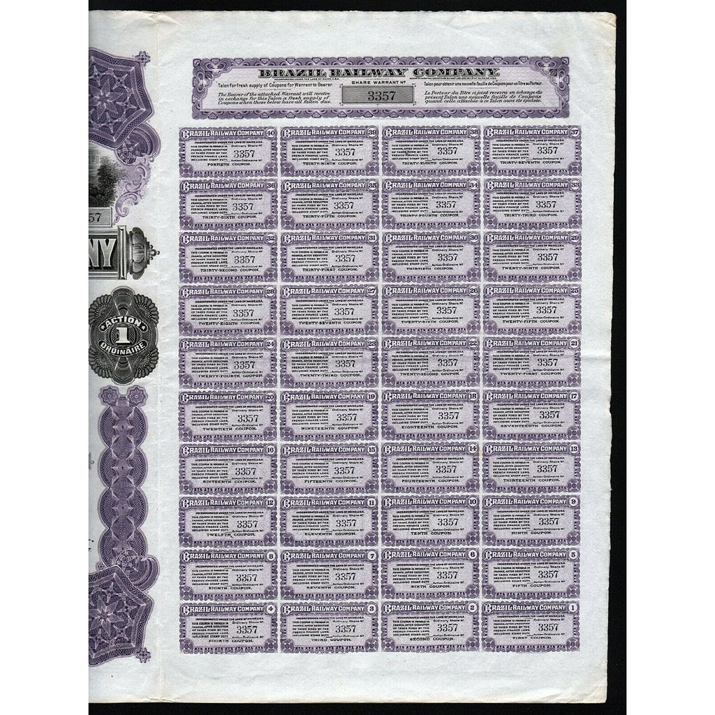 Brazil Railway Company / Compagnie de Chemins de Fer au Bresil