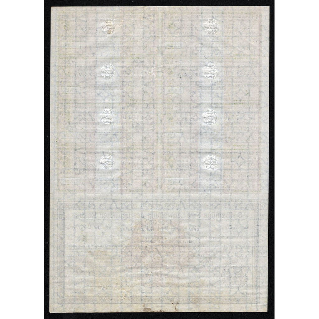 Schatzanweisung des Deutschen Reichs - 1,000,000 Mark Treasury Bond