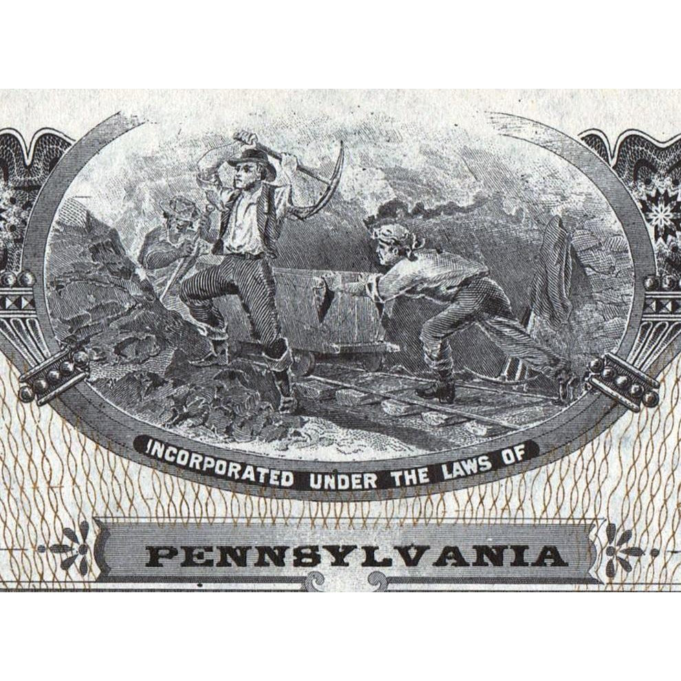 Roaring Run Mining Company Pennsylvania Stock Certificate