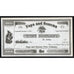 Napa and Sonoma Wine Company St. Helena California 1870s Stock Certificate