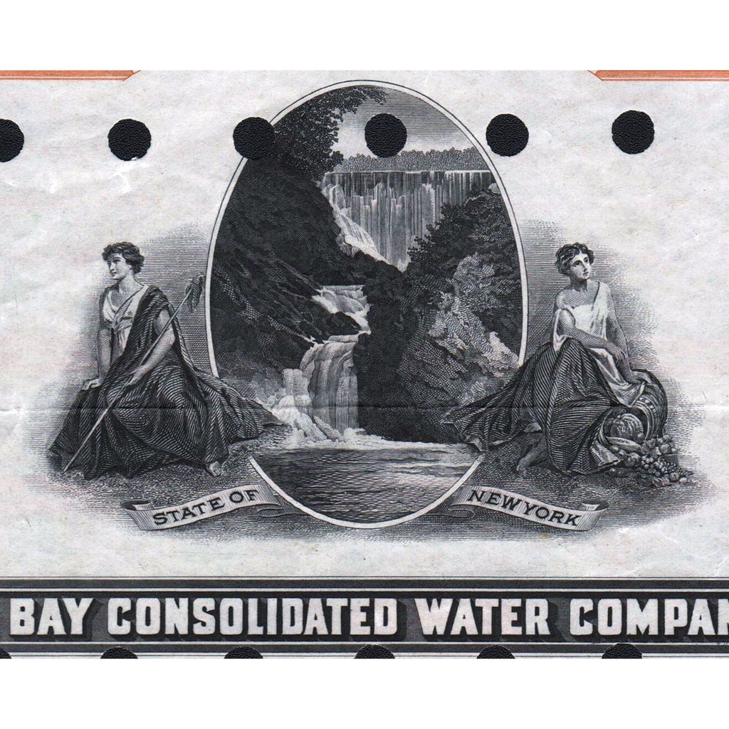 South Bay Consolidated Water Company New York 1925 Bond Certificate