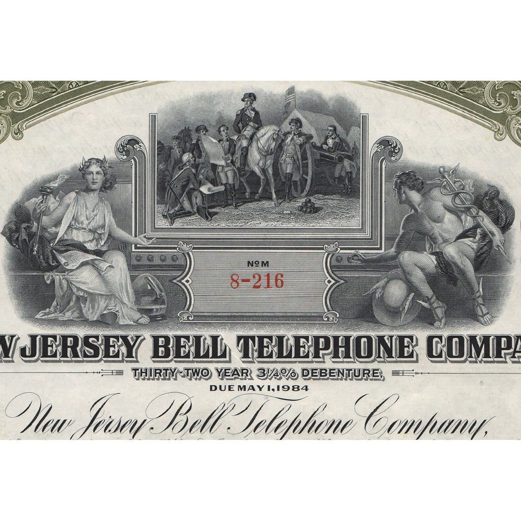 New Jersey Bell Telephone Company Bond Certificate