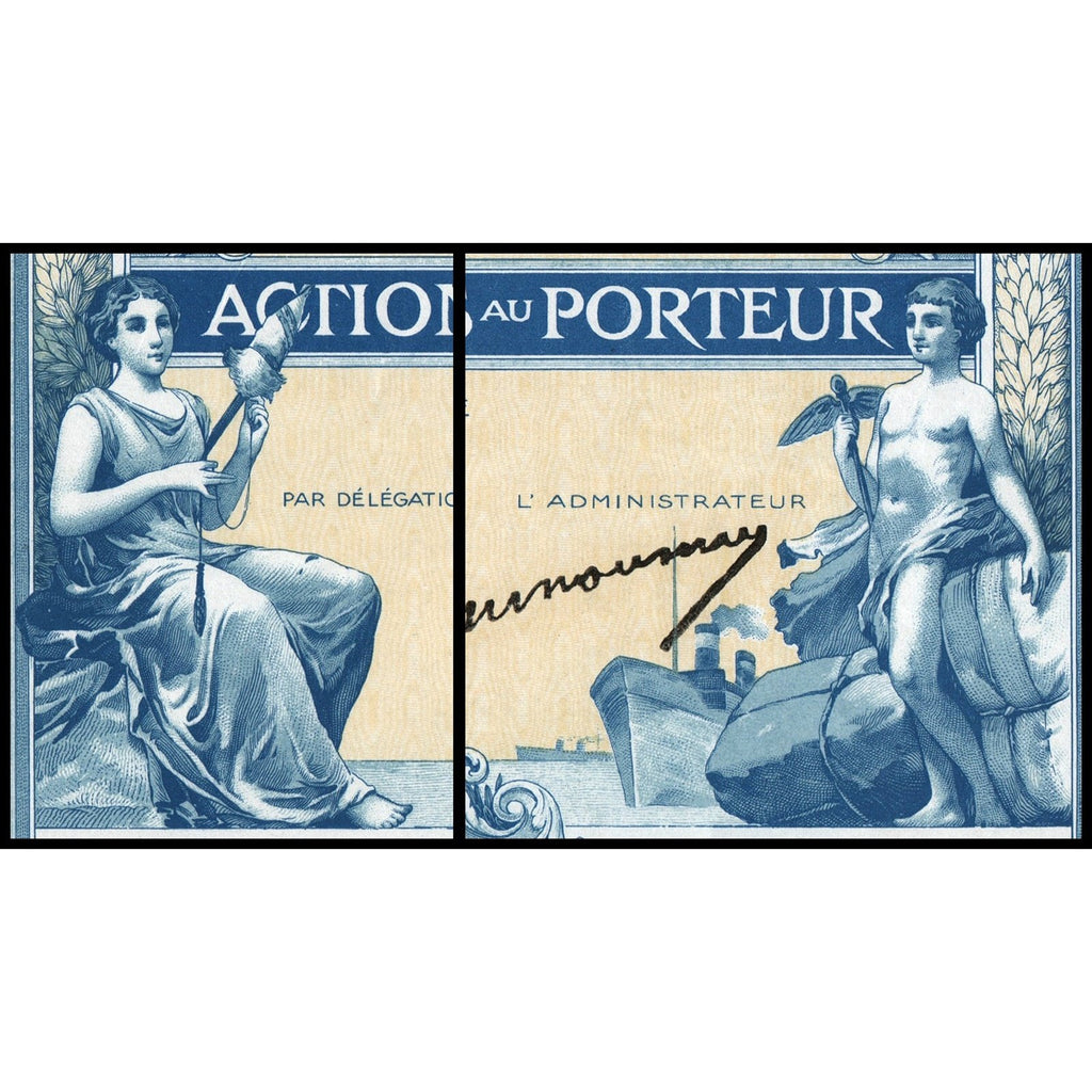 Comptoir l’Industrie Cotonniere Paris France 1919 Stock Certificate