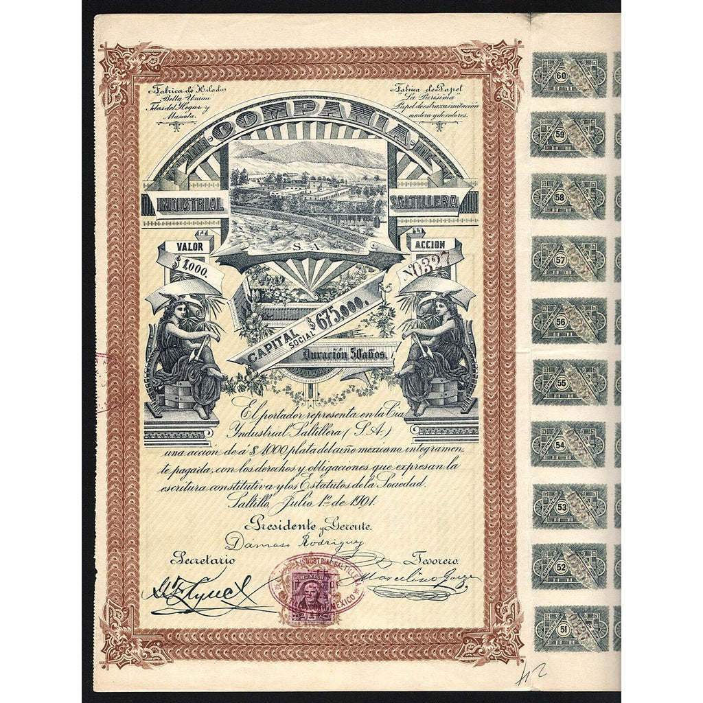 Compania Industrial Saltillera Mexico 1901