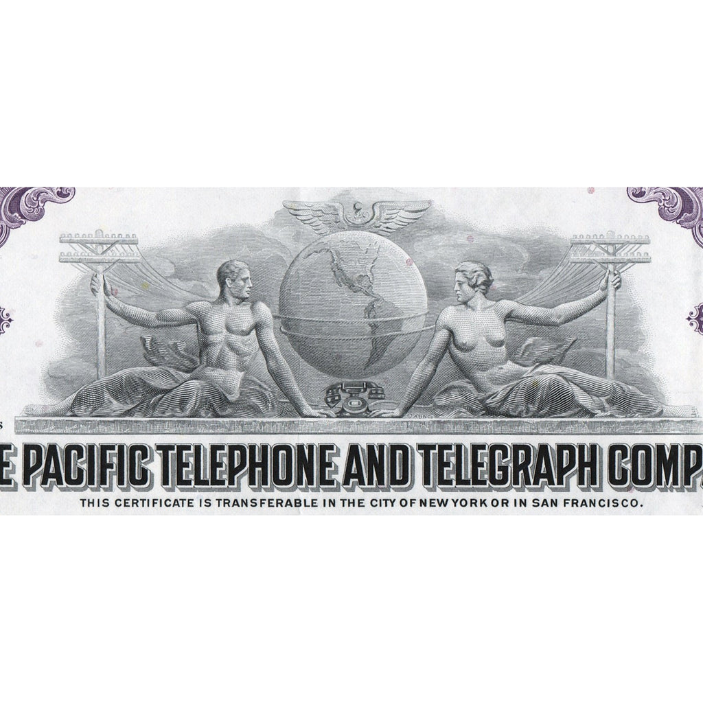 Pacific Telephone and Telegraph Company California Stock Certificate