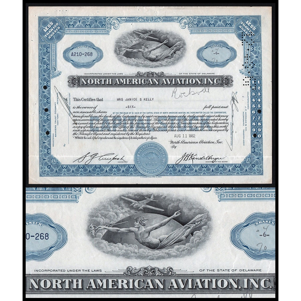 North American Aviation Inc. Stock Certificate