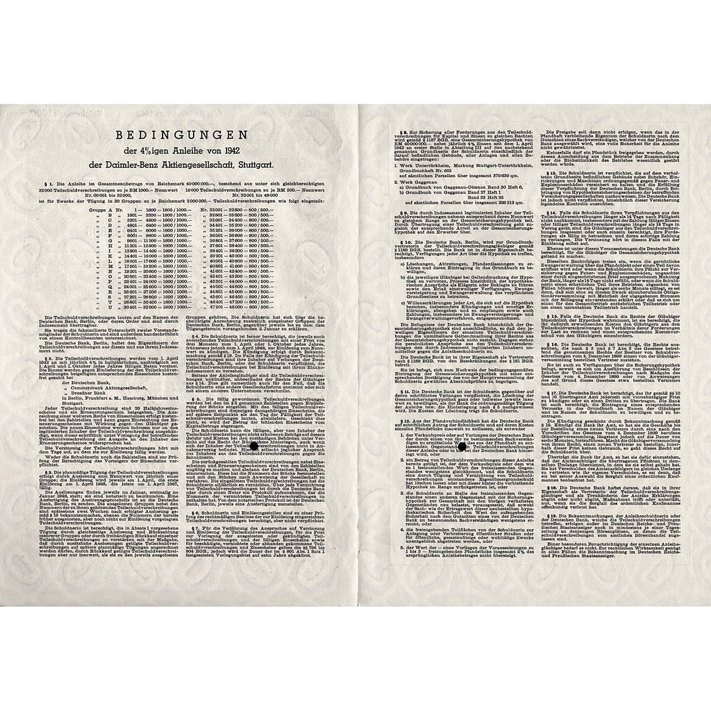 Daimler-Benz Aktiengesellschaft Stuttgart - Mercedes