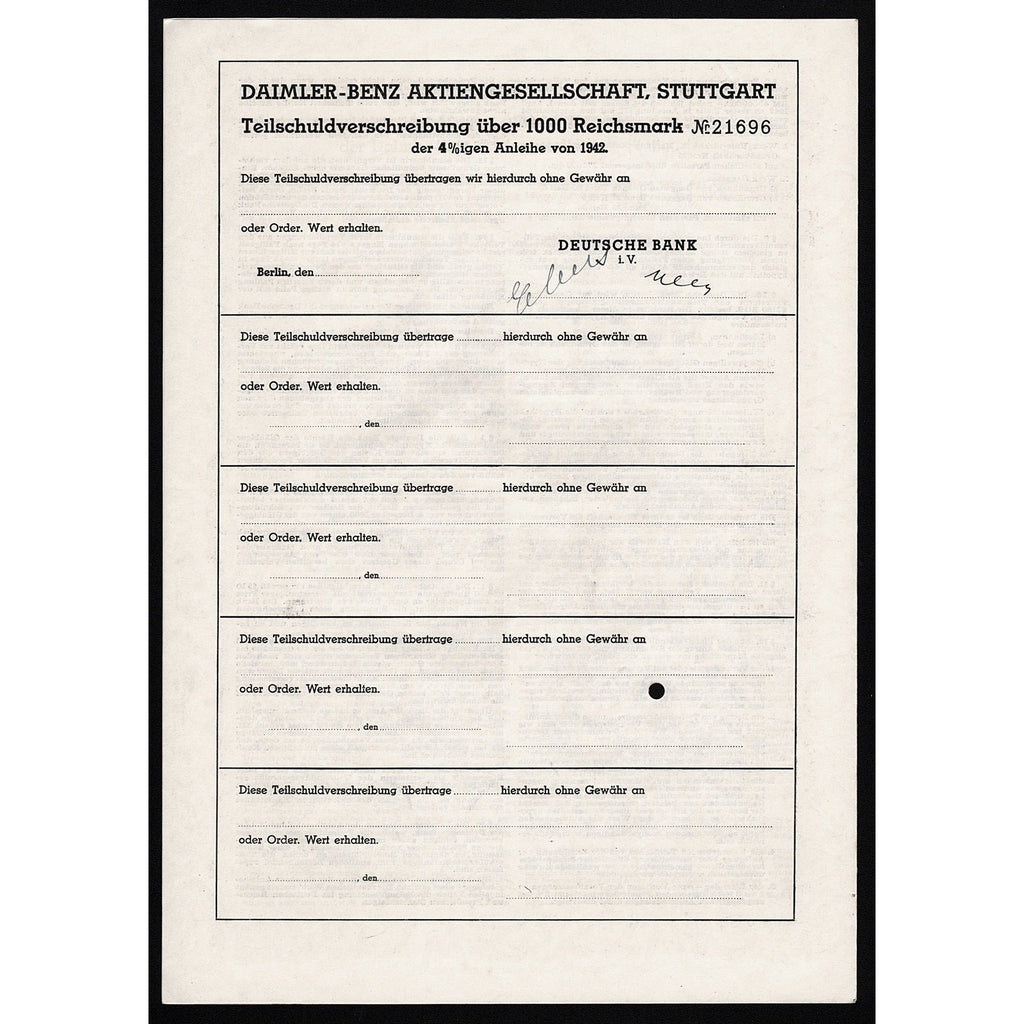 Daimler-Benz Aktiengesellschaft Stuttgart - Mercedes