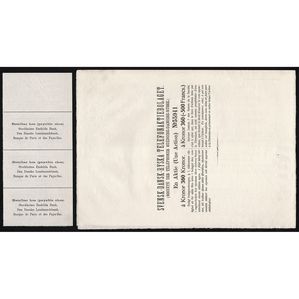 Svensk-Dansk-Ryska Telefonaktiebolaget - Societe Des Telephones Suedoise-Danoise-Russe