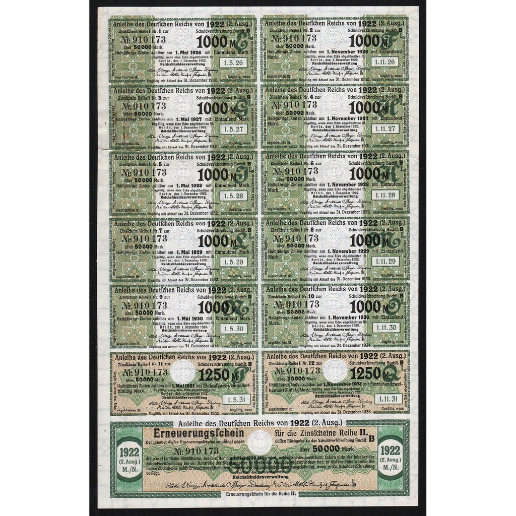 Anleihe des Deutschen Reichs - 50,000 Mark