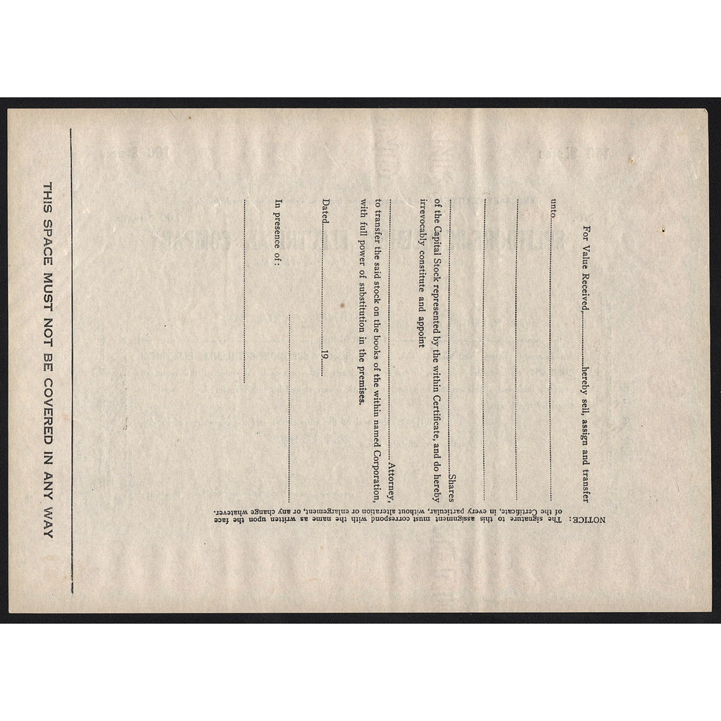 Splitdorf-Bethlehem Electrical Company (original Charles Edison signature)