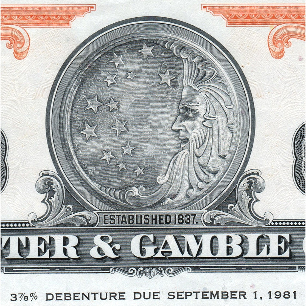 The Procter & Gamble Company Debenture Bond Certificate