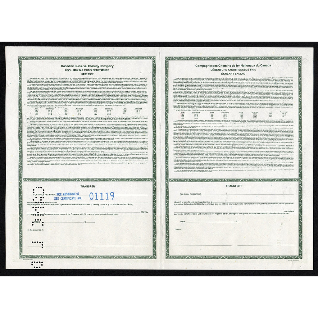 Canadian National Railway Company Debenture