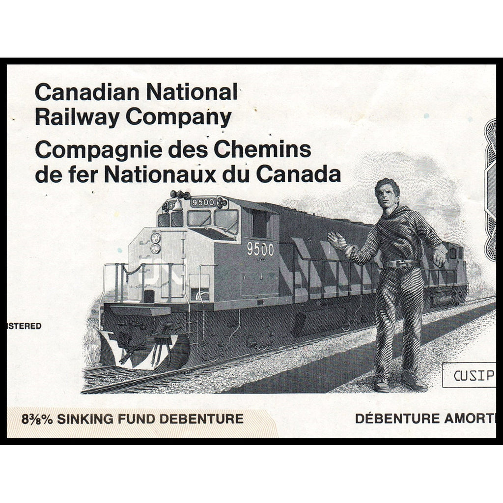 Canadian National Railway Company Debenture Canada Bond Certificate