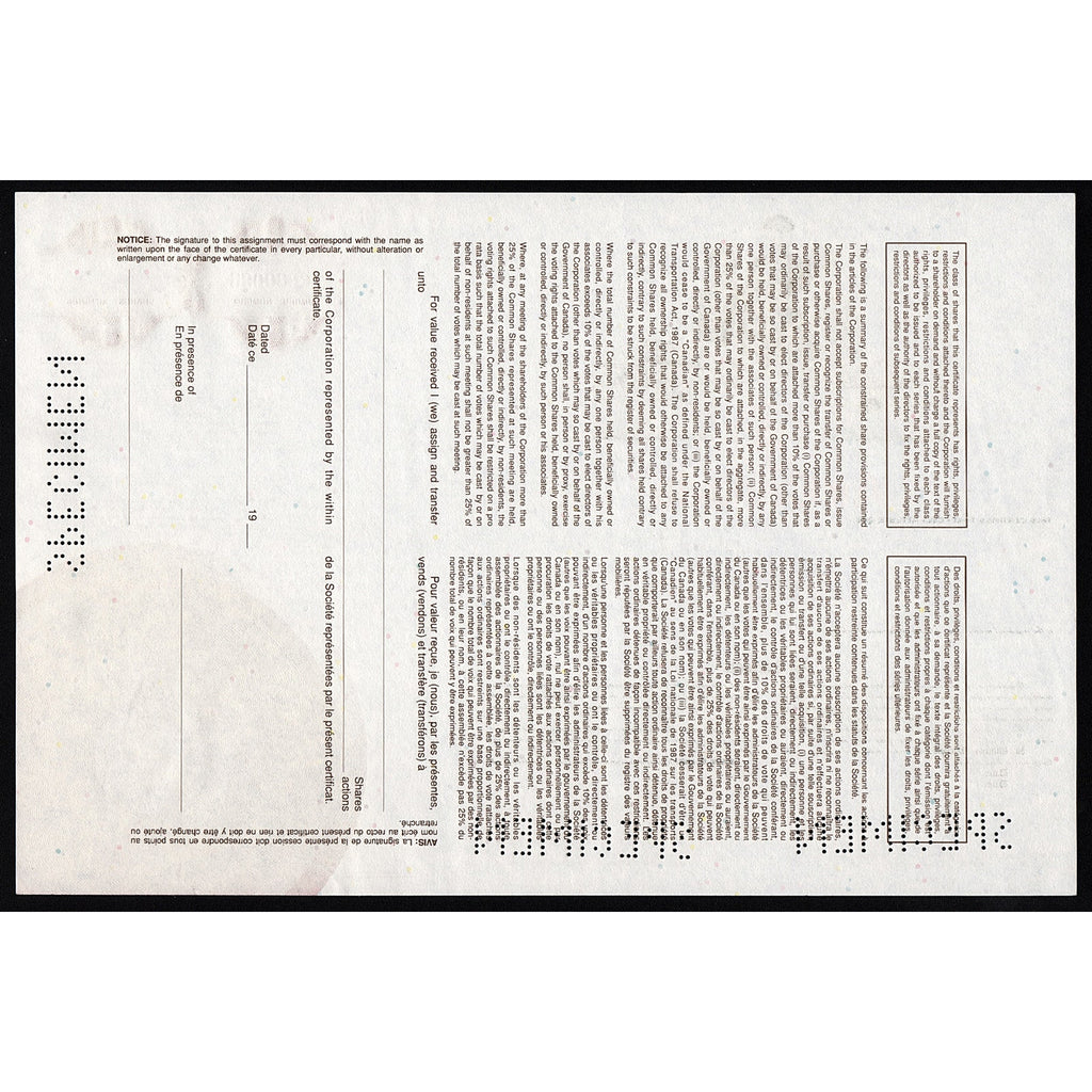 Air Canada (Specimen)