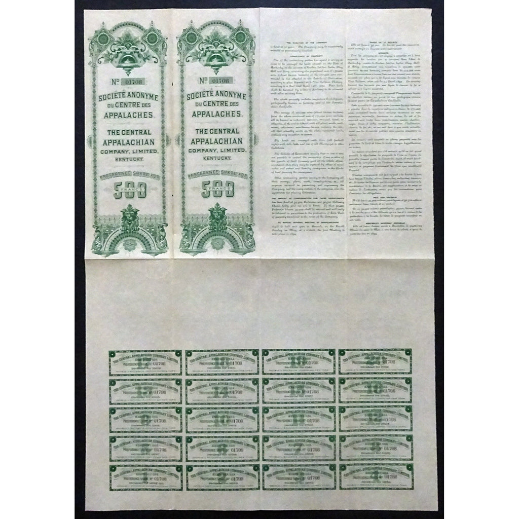 The Central Appalachian Company Limited, Lands - Mines - Timber